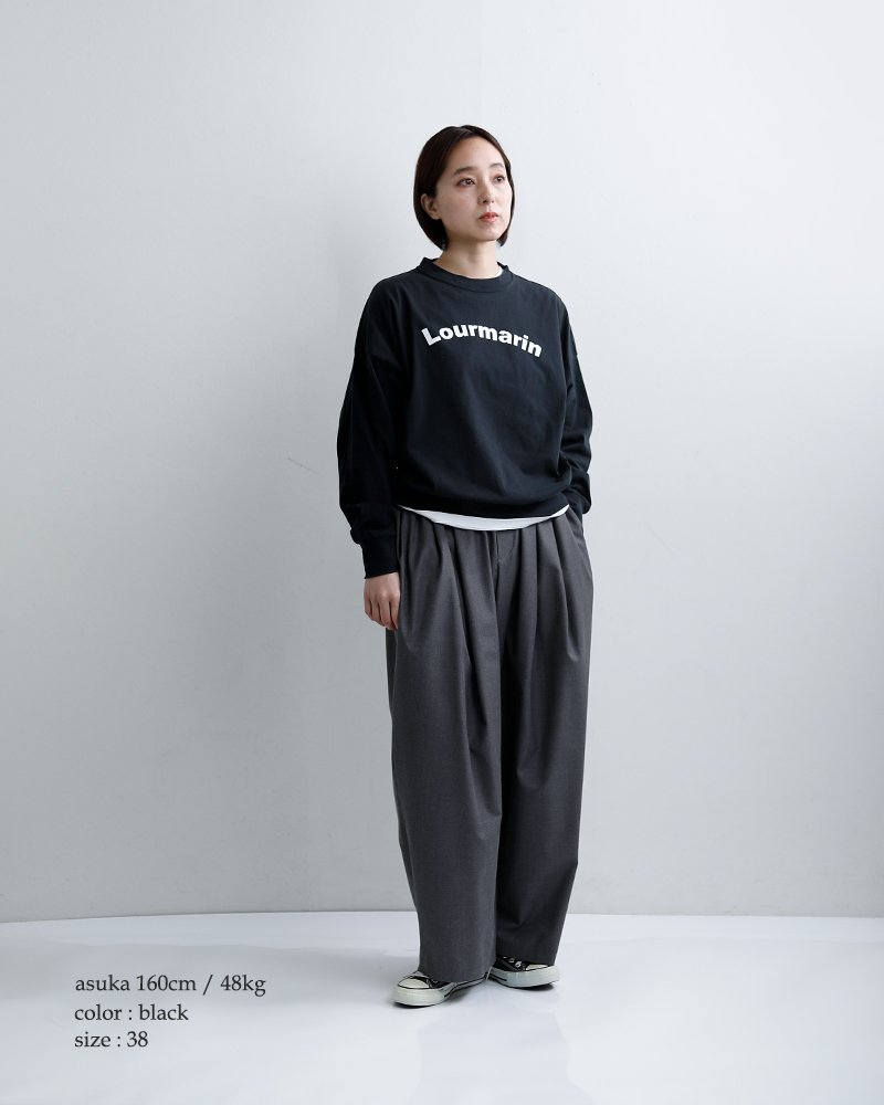 fabrique en planete terre(ファブリケ アン プラネテール)コットンプリントオーバーサイズ長袖Tシャツ261-017