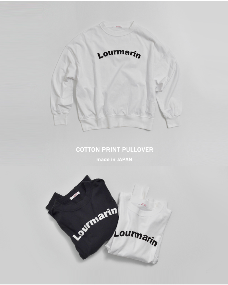 fabrique en planete terre(ファブリケ アン プラネテール)コットンプリントオーバーサイズ長袖Tシャツ261-017