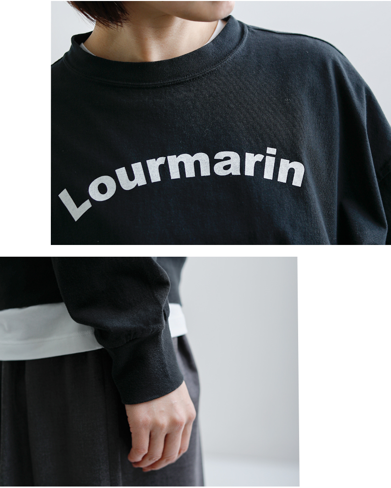 fabrique en planete terre(ファブリケ アン プラネテール)コットンプリントオーバーサイズ長袖Tシャツ261-017