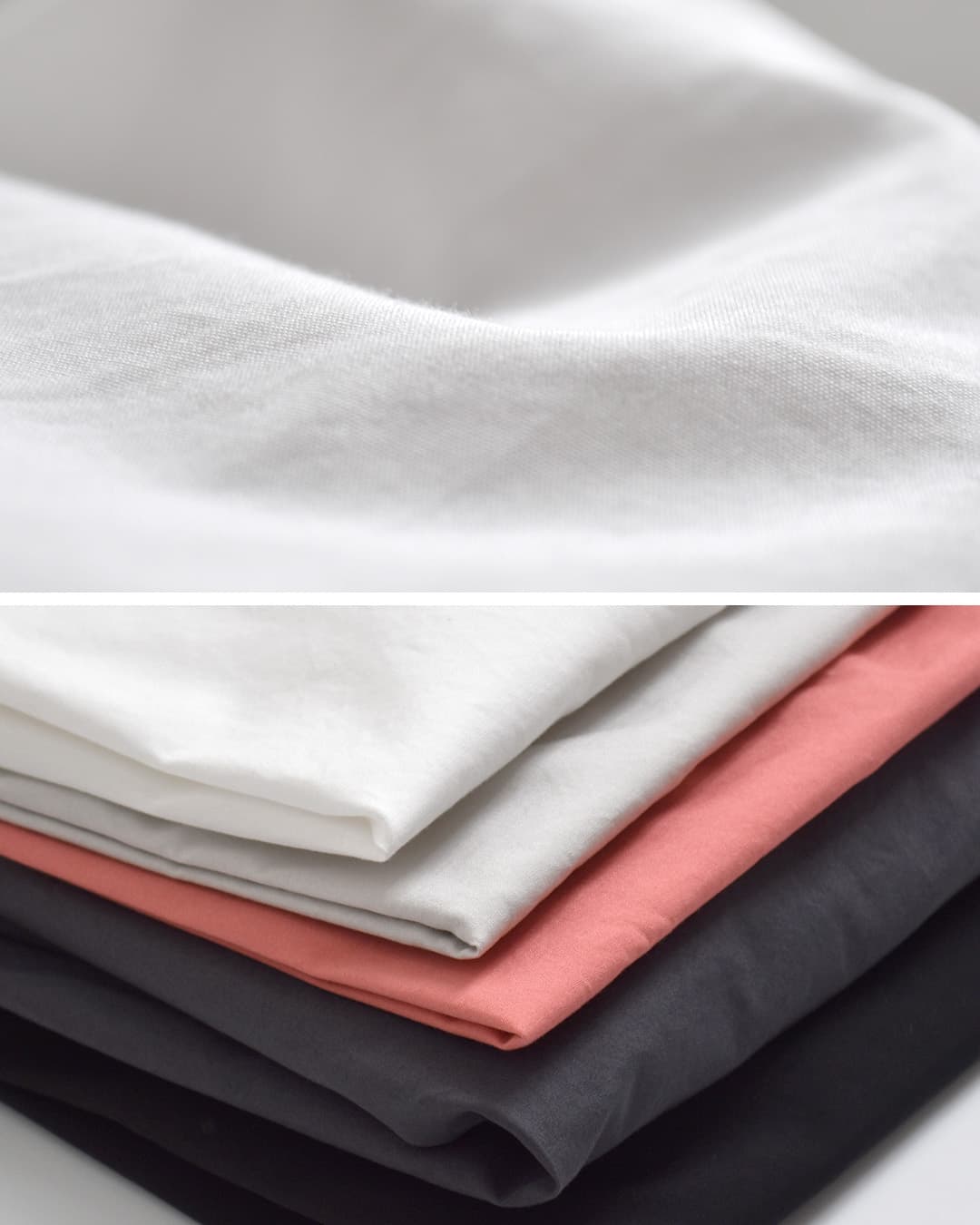 fabrique en planete terreコットン コンビ モックネック 6分袖Tシャツ 261-022