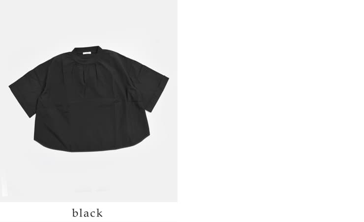 fabrique en planete terreコットン コンビ モックネック 6分袖Tシャツ 261-022