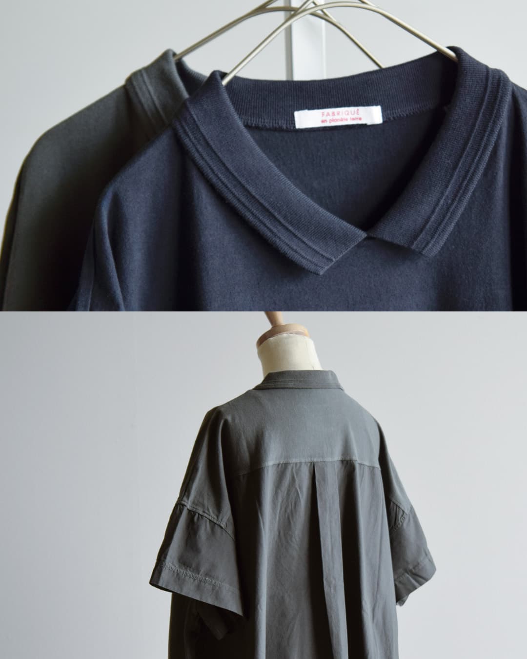 fabrique en planete terre(ファブリケ アン プラネテール)コットン ポロ コンビ ワンピース 261-027