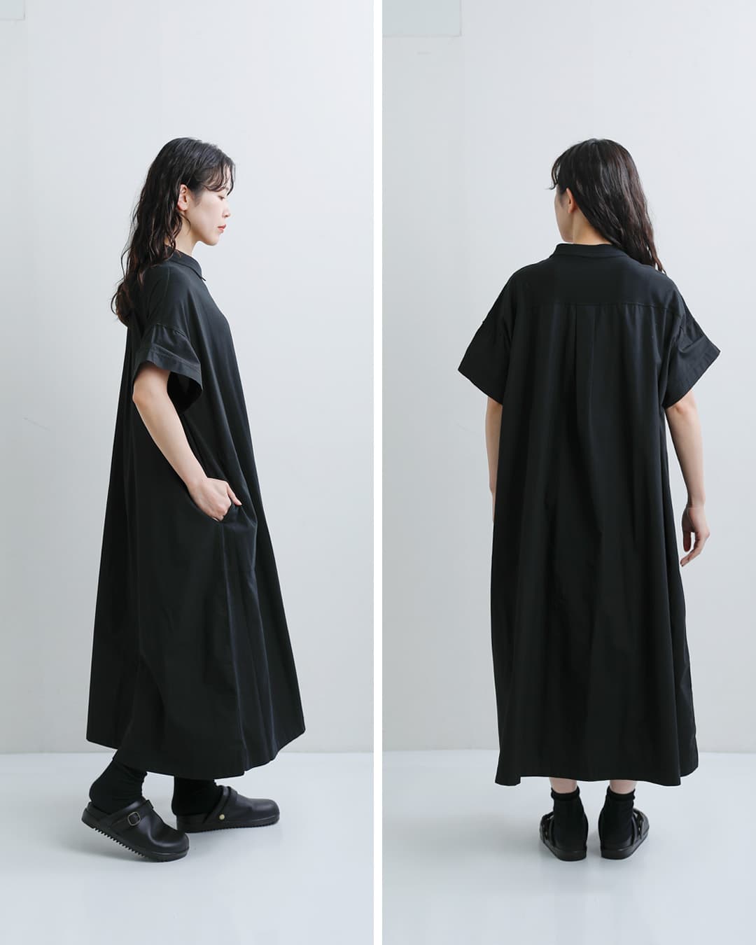 fabrique en planete terre(ファブリケ アン プラネテール)コットン ポロ コンビ ワンピース 261-027