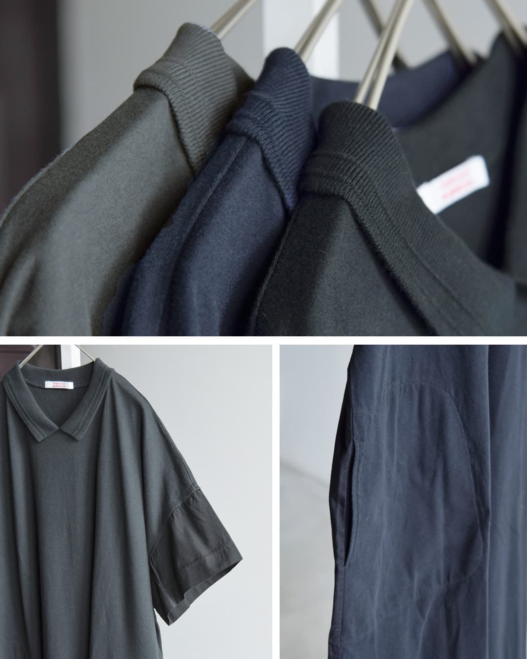 fabrique en planete terre(ファブリケ アン プラネテール)コットン ポロ コンビ ワンピース 261-027