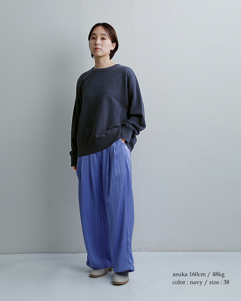 fabriqueenplaneteterreコットン クルーネック オーバーサイズ プルオーバー 261-062