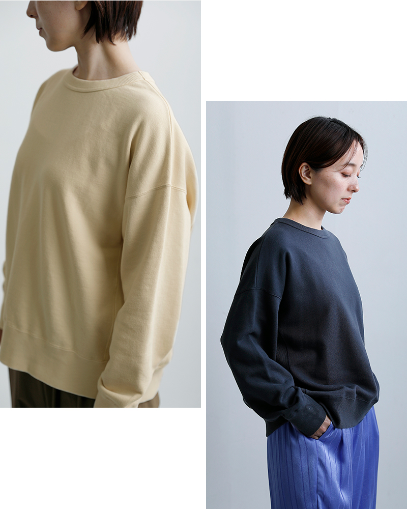 fabriqueenplaneteterreコットン クルーネック オーバーサイズ プルオーバー 261-062