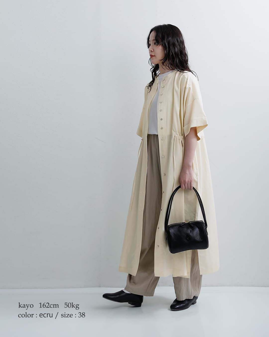 fabrique en planete terreスタンドカラー ワンピース 261-067