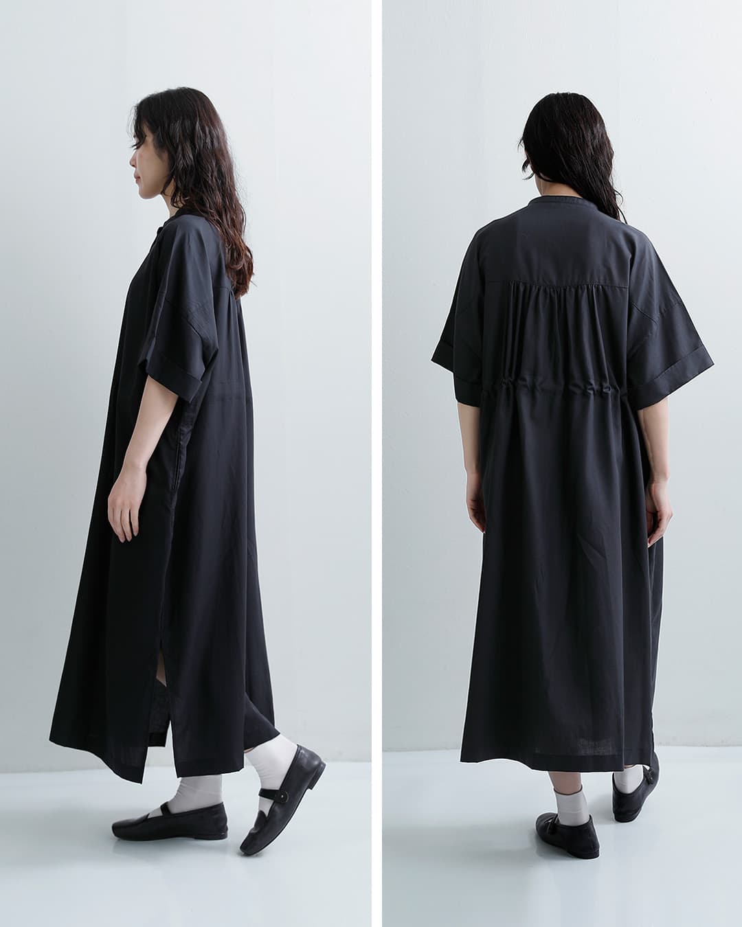 fabrique en planete terreスタンドカラー ワンピース 261-067