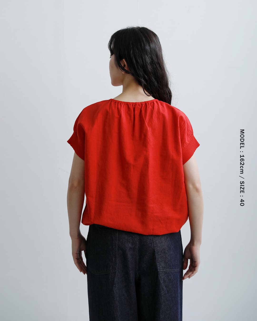 fabrique en planete terre(ファブリケ アン プラネテール)リネン コンビ キャップスリーブ プルオーバー シャツ 261-122