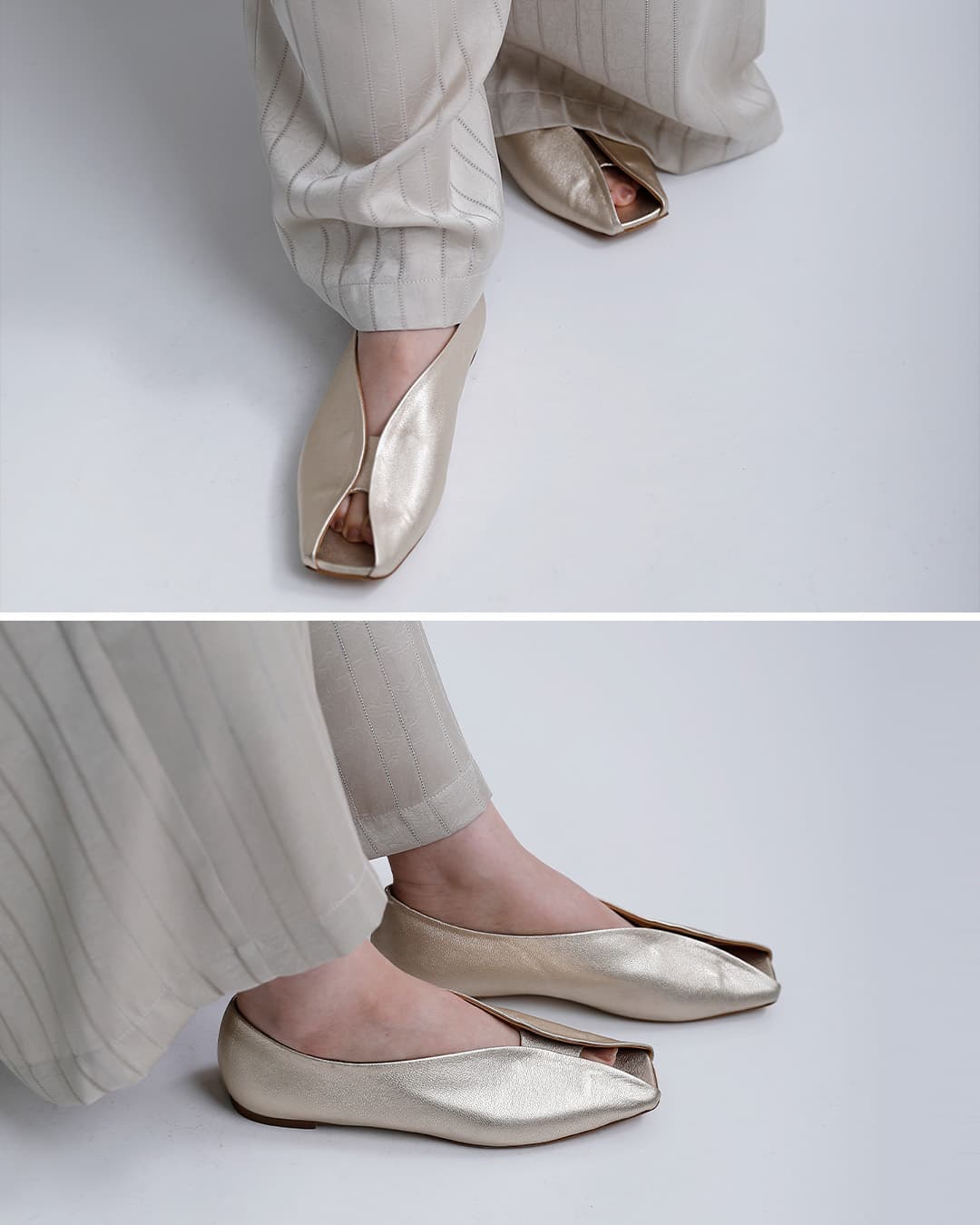 HENRI EN VARGO(ヘンリエンヴァーゴ)レザー オープントゥ パンプス “Cattleya” 261096