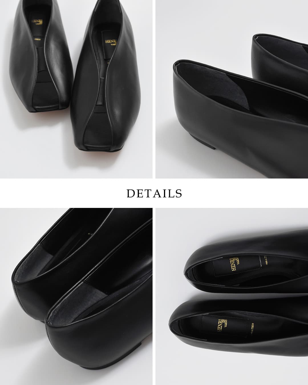 HENRI EN VARGO(ヘンリエンヴァーゴ)レザー オープントゥ パンプス “Cattleya” 261096