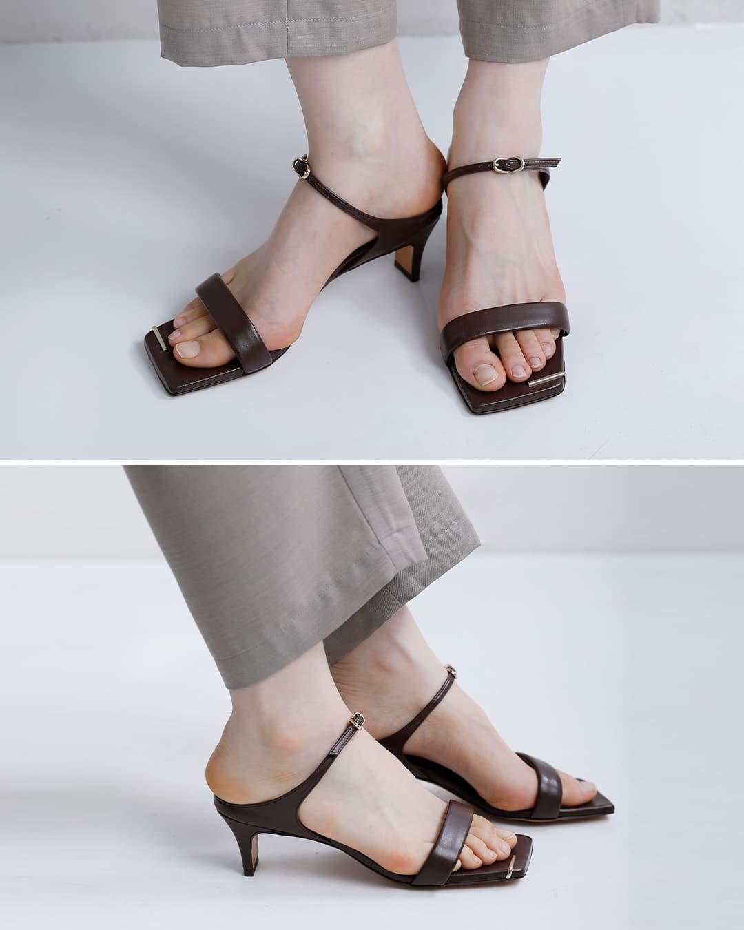 HENRI EN VARGO(ヘンリエンヴァーゴ)レザー ストラップ サンダル “May” 261136