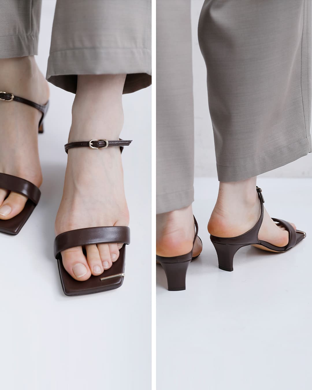 HENRI EN VARGO(ヘンリエンヴァーゴ)レザー ストラップ サンダル “May” 261136