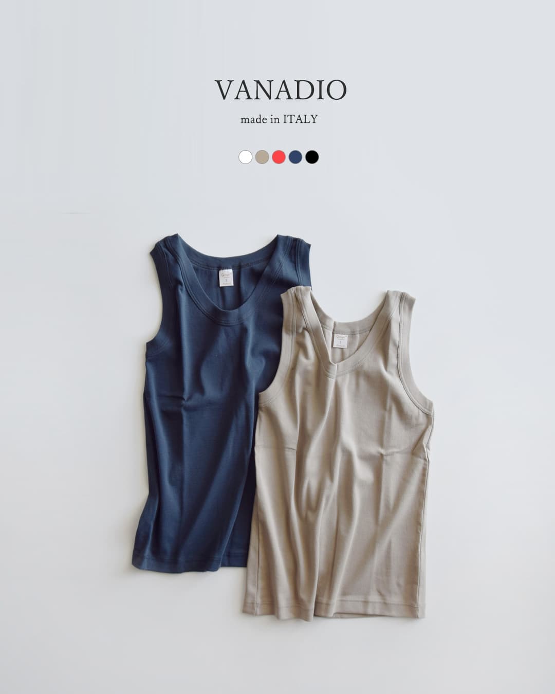 GICIPI(ジチピ)コットン フライス ベーシック タンクトップ VANADIO 2611p