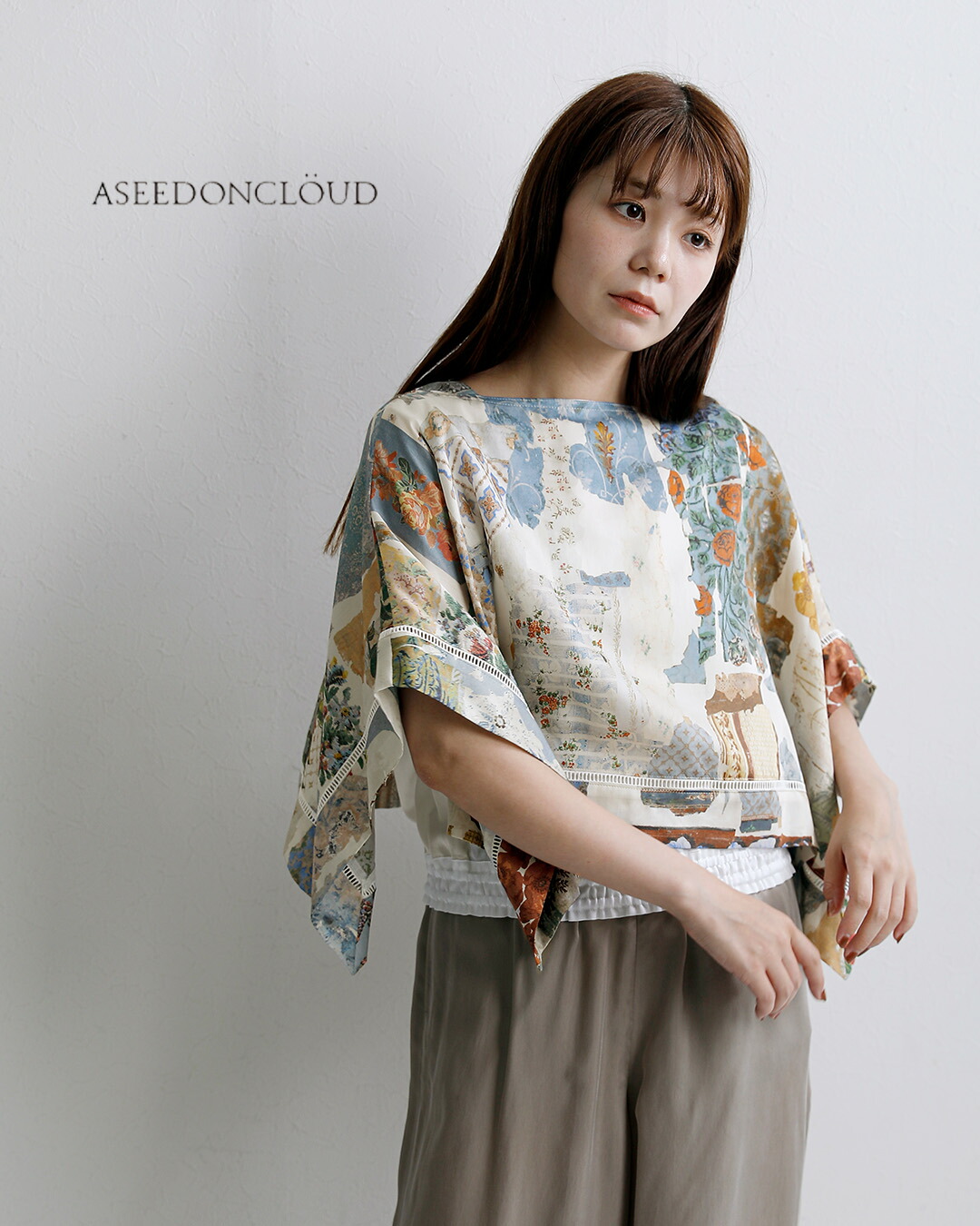 ASEEDONCLOUD�R�b�g�� �t���V�L �u���E�X �gFuroshiki Blouse�h 261609