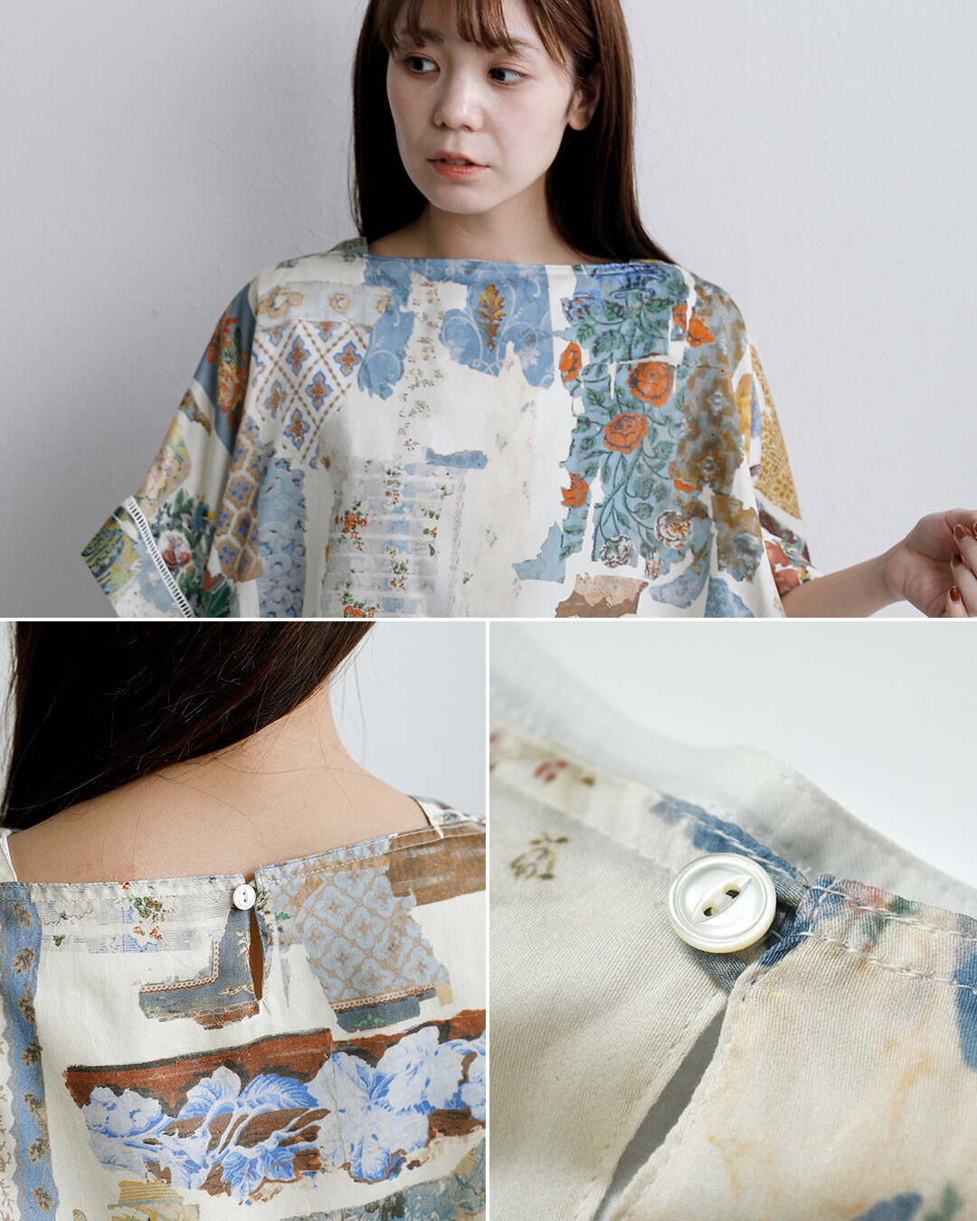 ASEEDONCLOUD�R�b�g�� �t���V�L �u���E�X �gFuroshiki Blouse�h 261609