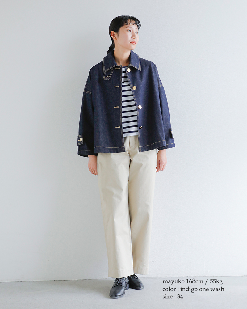 Traditional Weatherwear(トラディショナルウェザーウェア)マールトンステンカラーショートデニムコート“MALTONB/TSHORTDENIM”l261cifco0540em