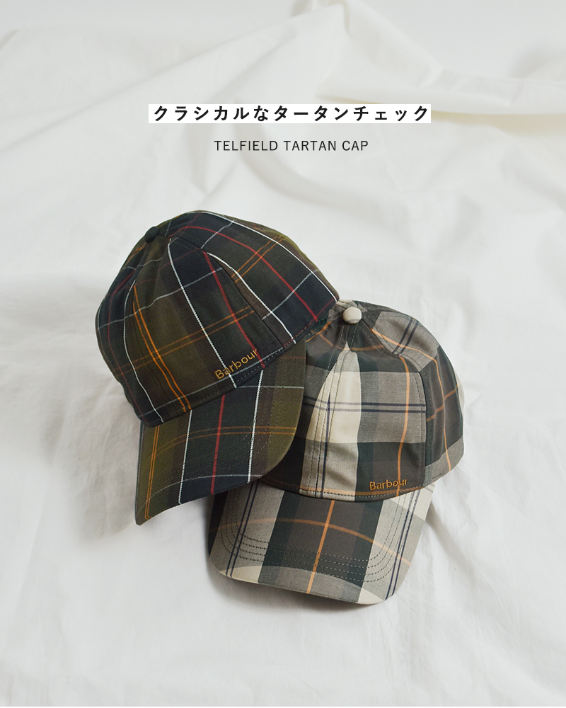 Barbourテルフィールド タータンチェック キャップ TELFIELD TARTAN CAP 261mha0910