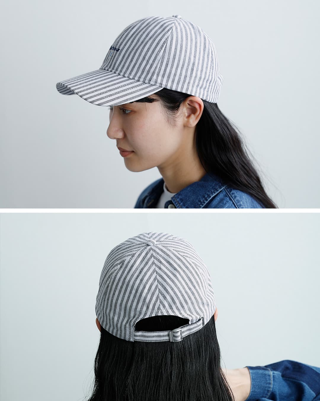 Barbourコットン 6パネル キャップ NELSON CHAMBRAY/CRESSWELL CAP 261mha0933-0935
