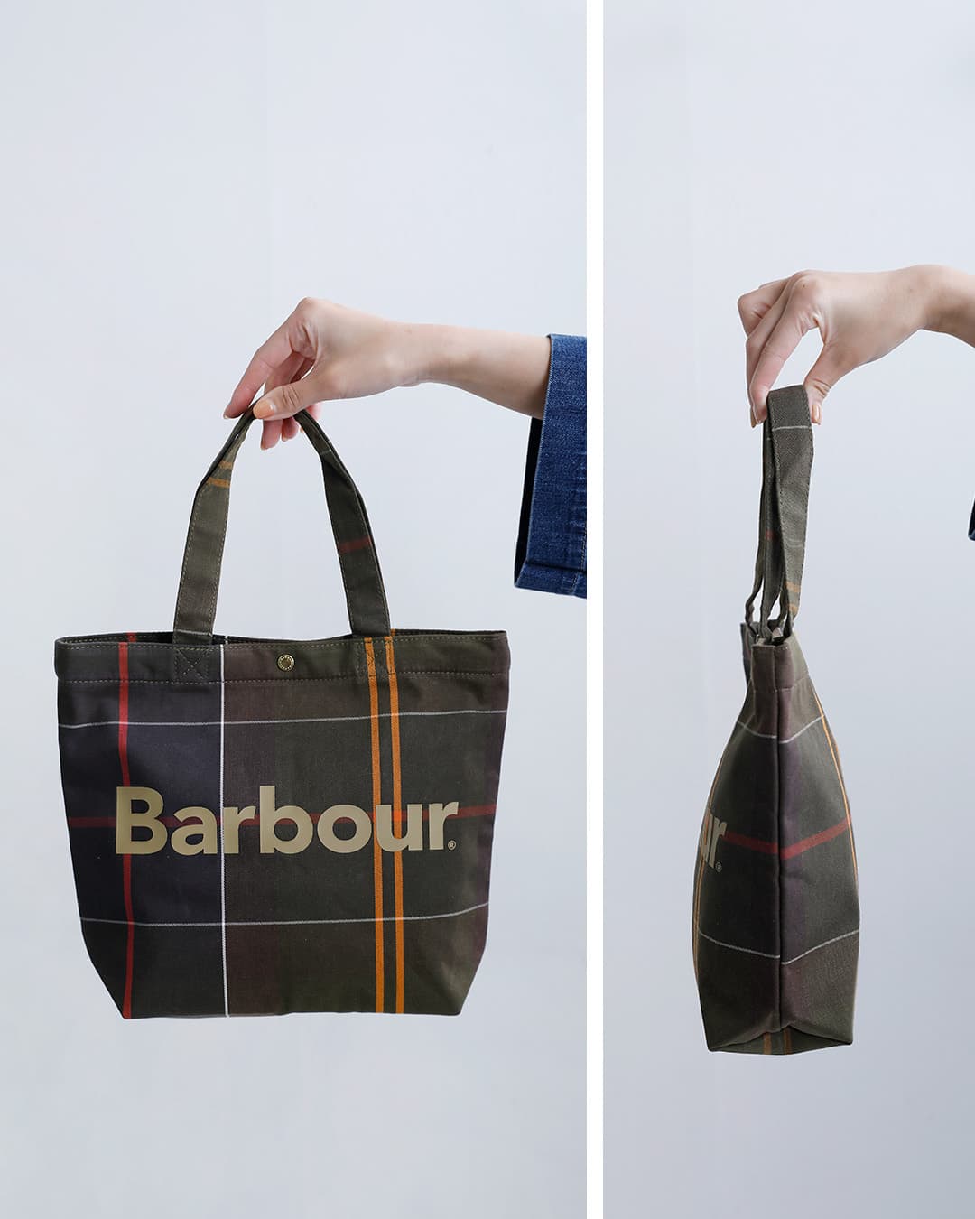 Barbourミニ テルフィールド タータンチェック トートバッグ MINI TELFIELD TARTAN TOTE 261uba0764