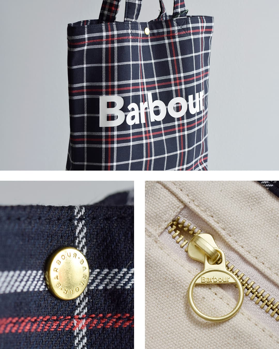 Barbourミニ テルフィールド タータンチェック トートバッグ MINI TELFIELD TARTAN TOTE 261uba0764