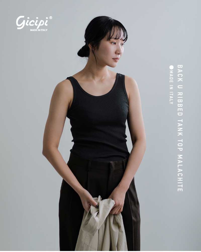 GICIPI(ジチピ)バックUリブタンクトップMALACHITE2623p