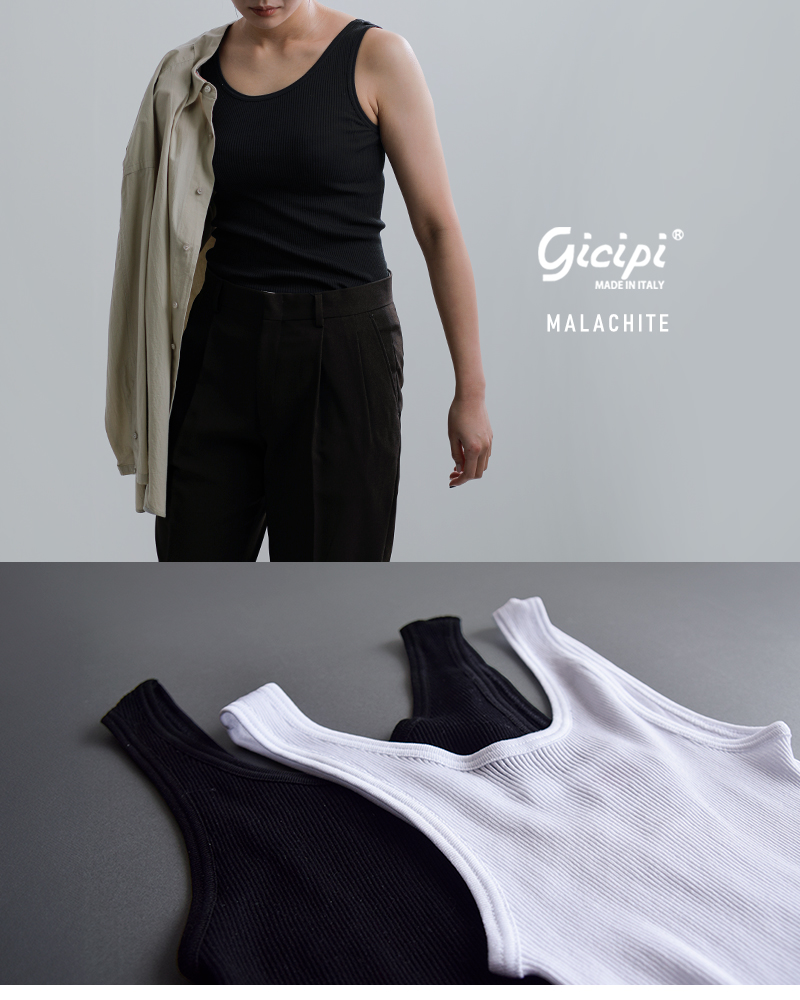 GICIPI(ジチピ)バックUリブタンクトップMALACHITE2623p