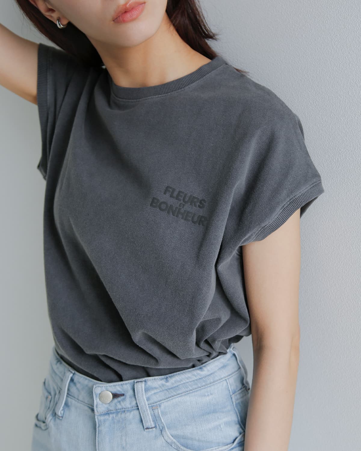 upper hights(アッパーハイツ)コットンビッグノースリーブ Tシャツ  “BIG NO SLEEVE TEE” 262cw0102