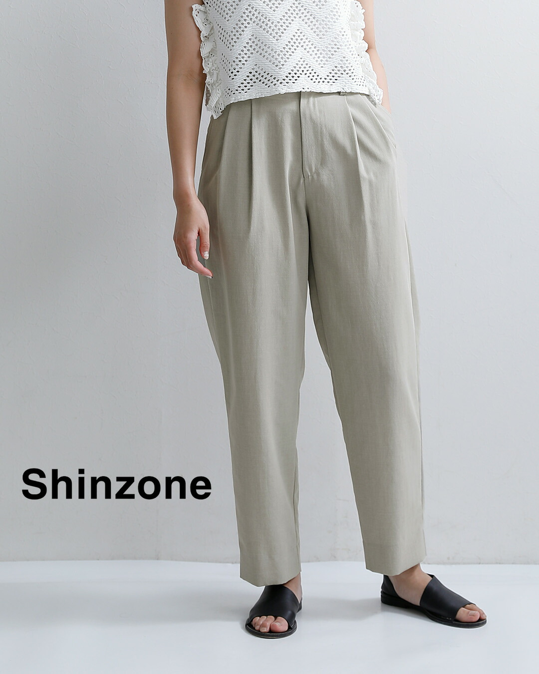 Shinzoneウォッシャブル バレルタックパンツ BREEZY PANTS 26mmspa06