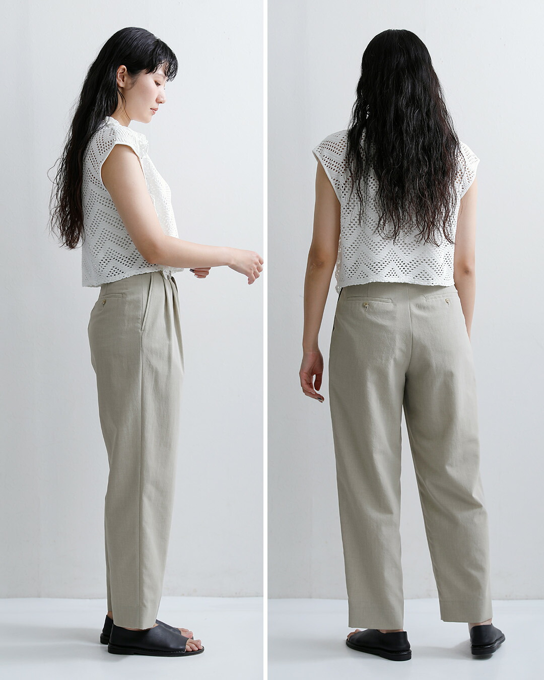 Shinzoneウォッシャブル バレルタックパンツ BREEZY PANTS 26mmspa06