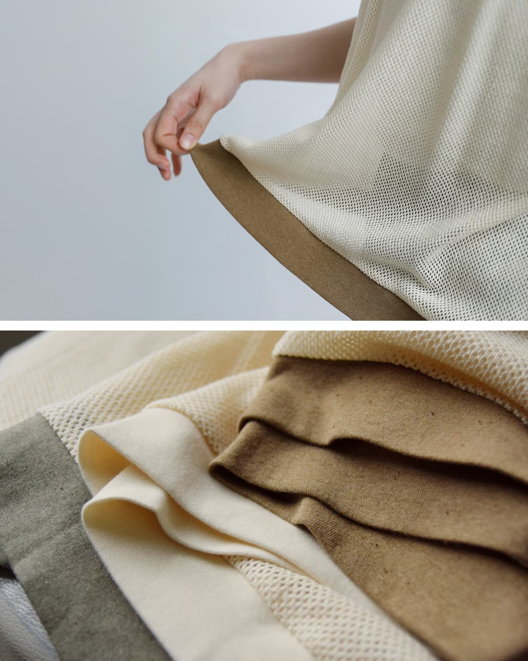 UNDYED(アンダイド)カラードオーガニックコットン メッシュベスト 26s351