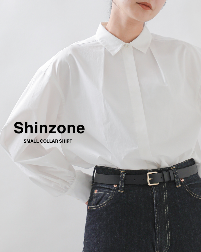 Shinzoneコットン スモールカラー シャツ SMALL COLLAR SHIRT” 26smsbl07