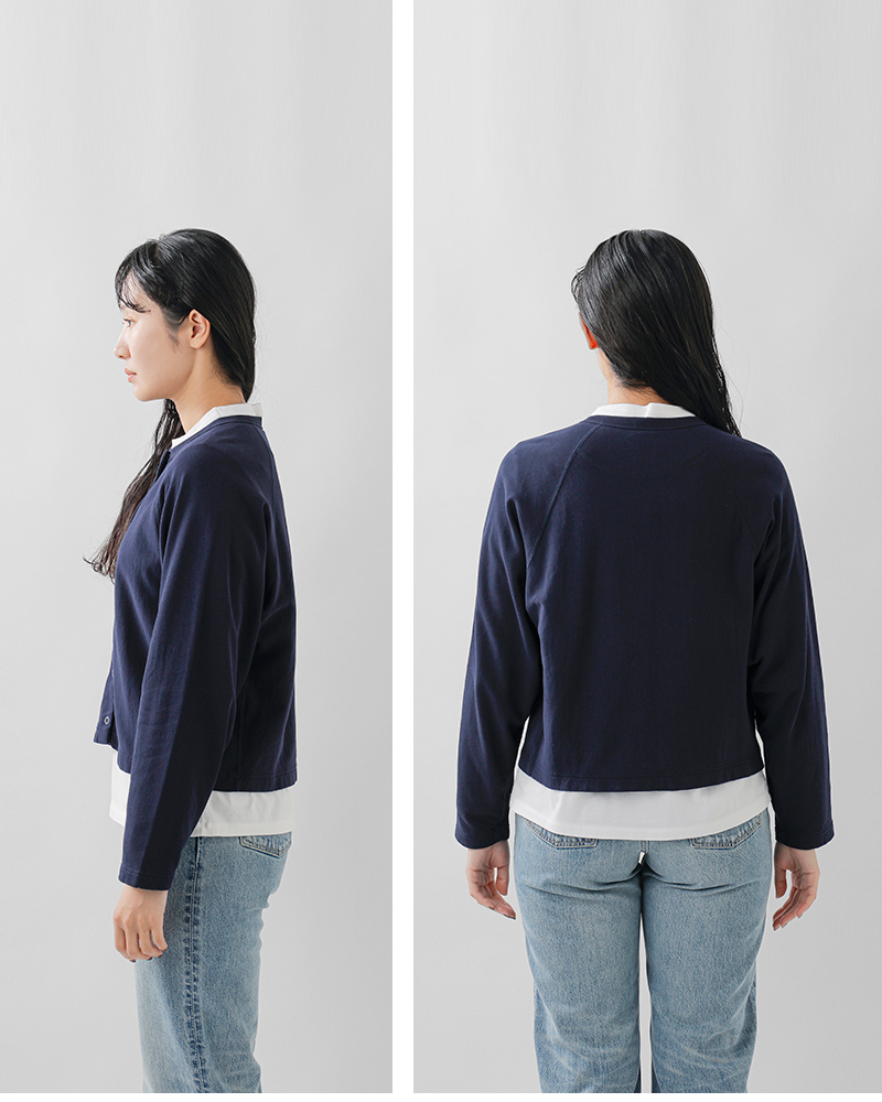 Shinzone(シンゾーン)コットン裏毛ロングスリーブカーディガンINLAYEDCARDIGAN26smscu08