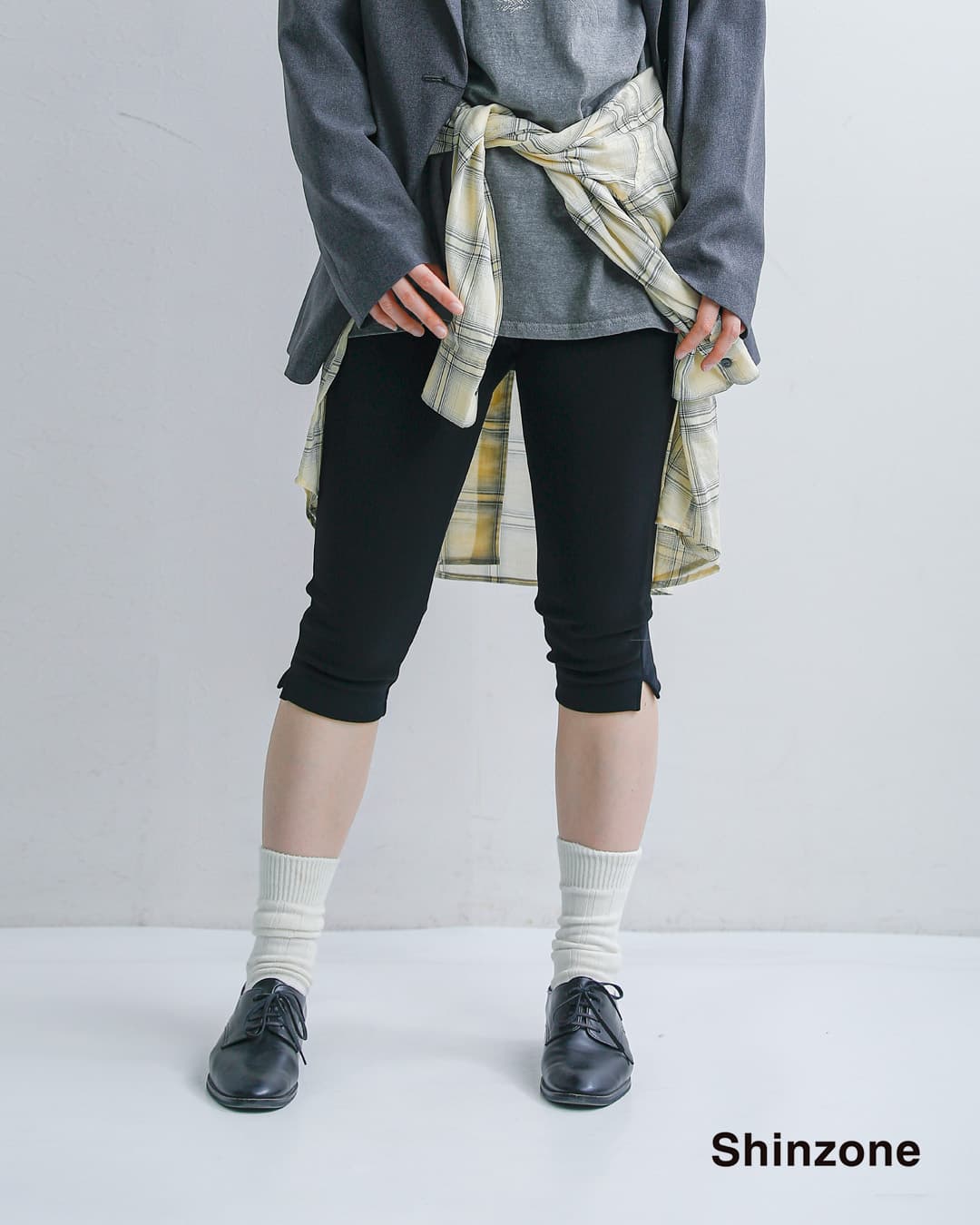 Shinzone(シンゾーン)ニットジョーゼット ショート レギンスパンツ KNIT GEORGETTE SHORT LEGGINGS 26smspa12