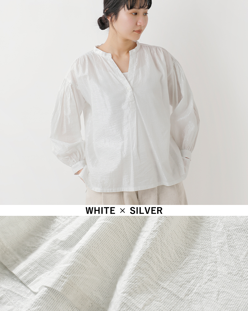 ARTE POVERA(アルテポーヴェラ)コットンインドサリーストライプギャザーシャツ26sp03