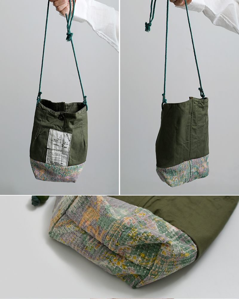 ARTE POVERA(アルテポーヴェラ)イギリススモックパーカー リメイク インドラリーキルト MIX サコッシュ 26sp86