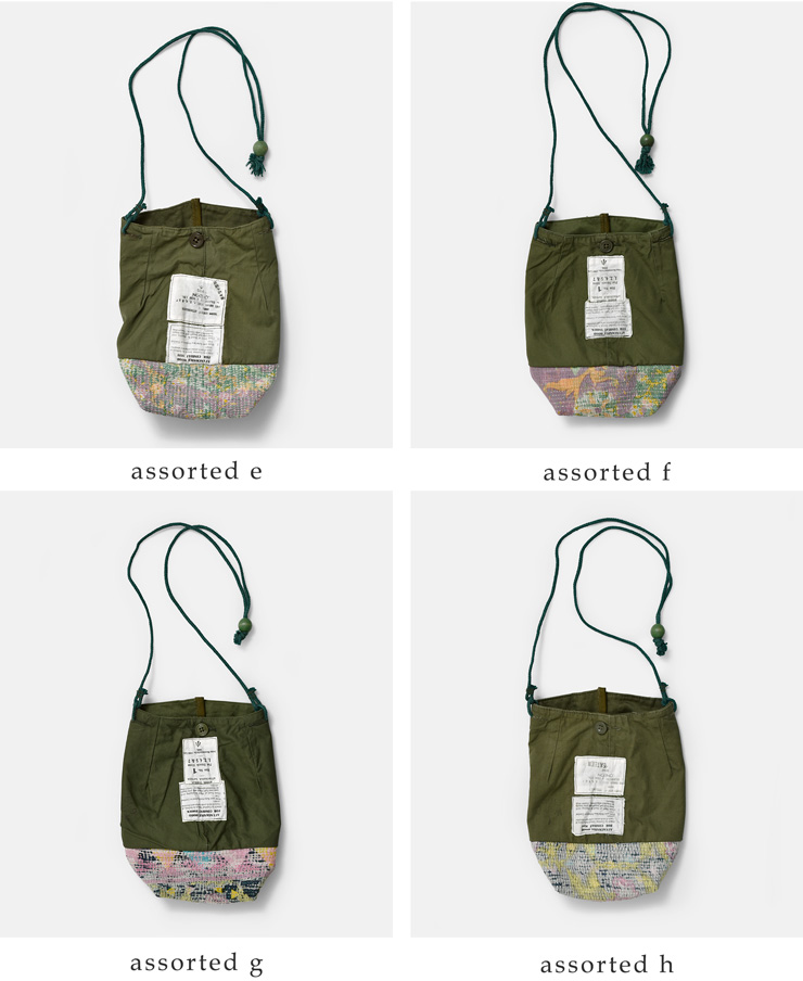 ARTE POVERA(アルテポーヴェラ)イギリススモックパーカー リメイク インドラリーキルト MIX サコッシュ 26sp86