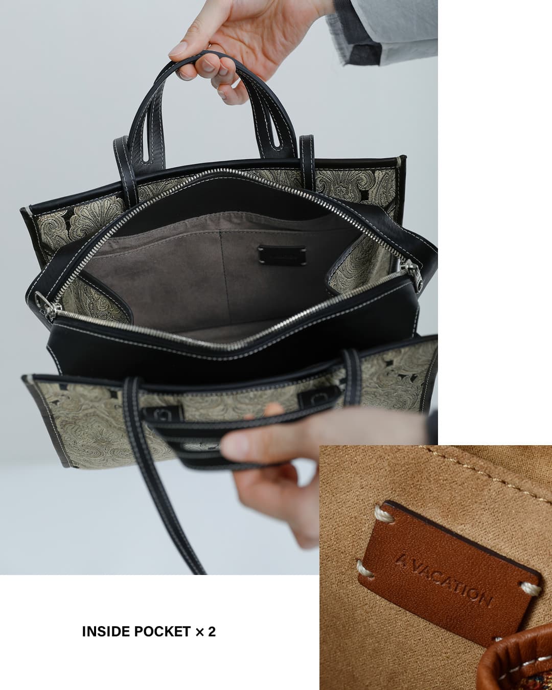 A VACATION2way スクエア トートバッグ SABRINA 26ss-a102