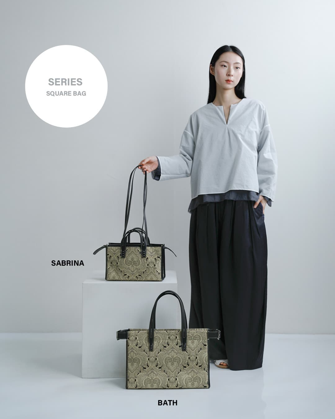 A VACATION2way スクエア トートバッグ SABRINA 26ss-a102