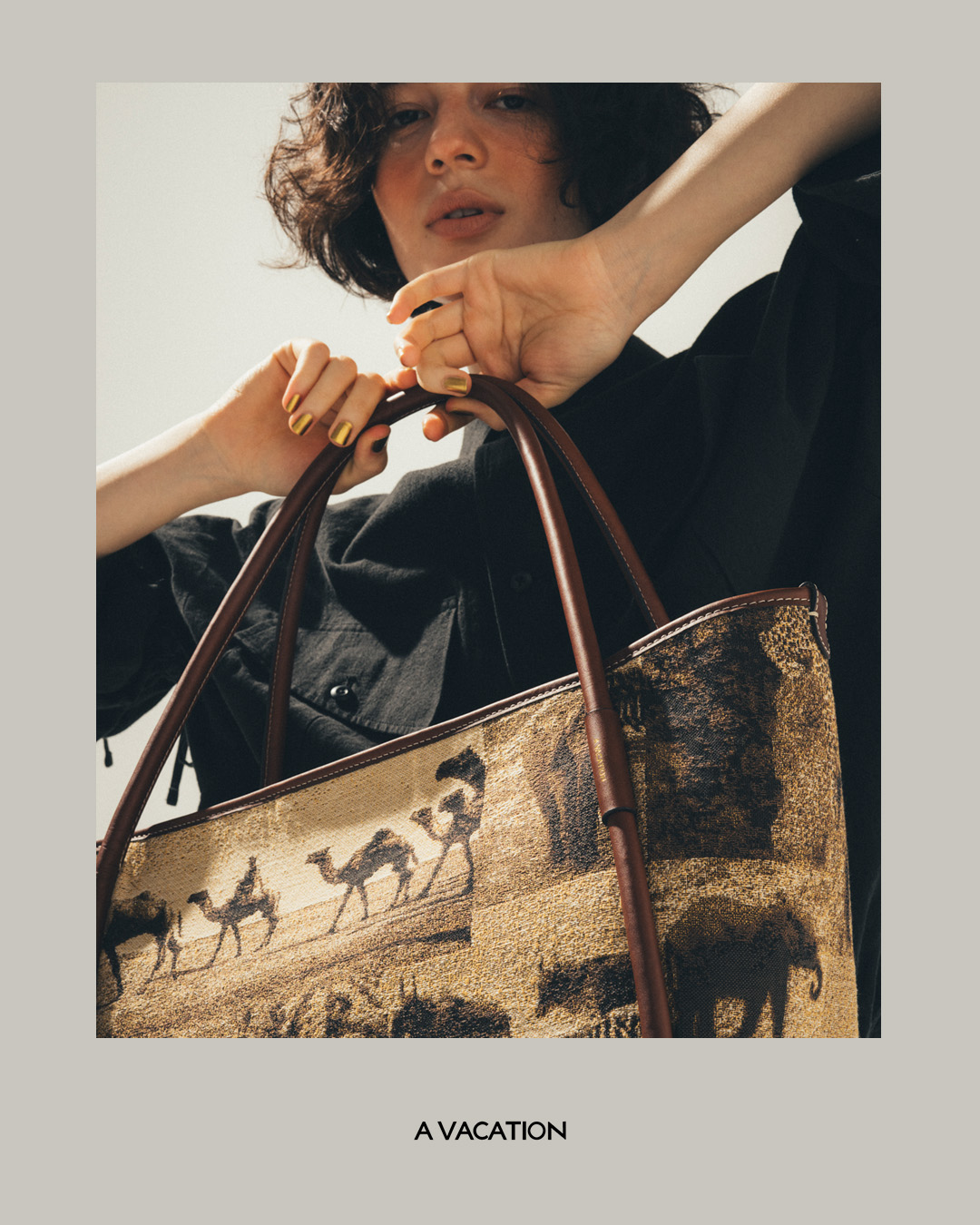 A VACATION(ア ヴァケーション)パターン トートバッグ HIPPO 26ss-a114-same1