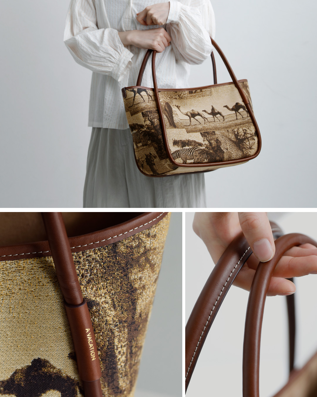 A VACATION(ア ヴァケーション)パターン トートバッグ HIPPO 26ss-a114-same1