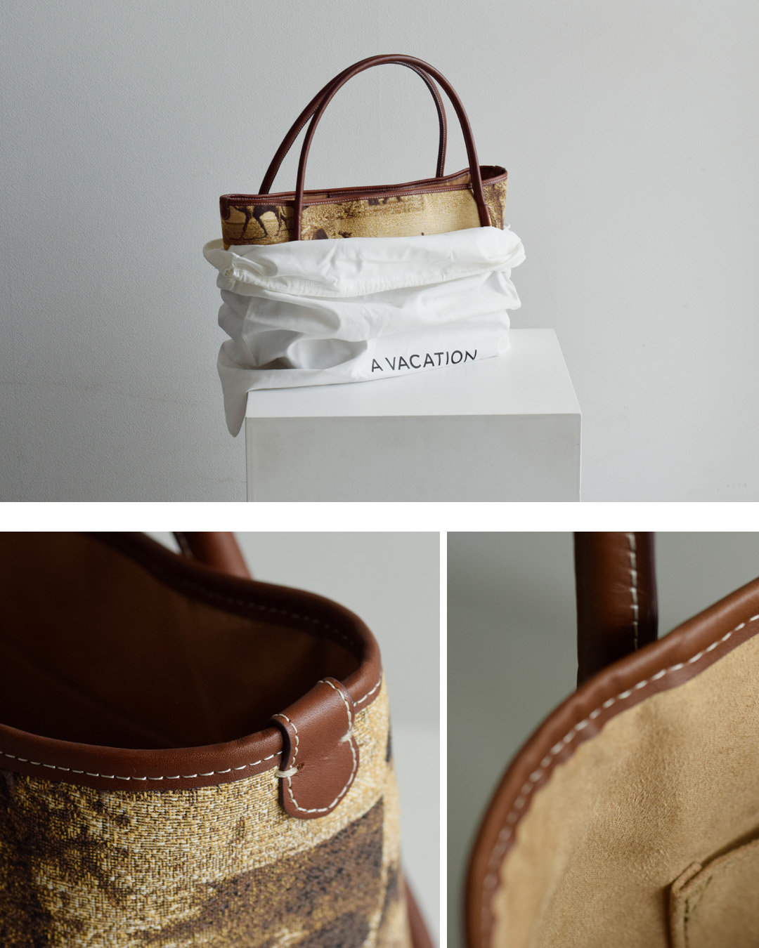 A VACATION(ア ヴァケーション)パターン トートバッグ HIPPO 26ss-a114-same1