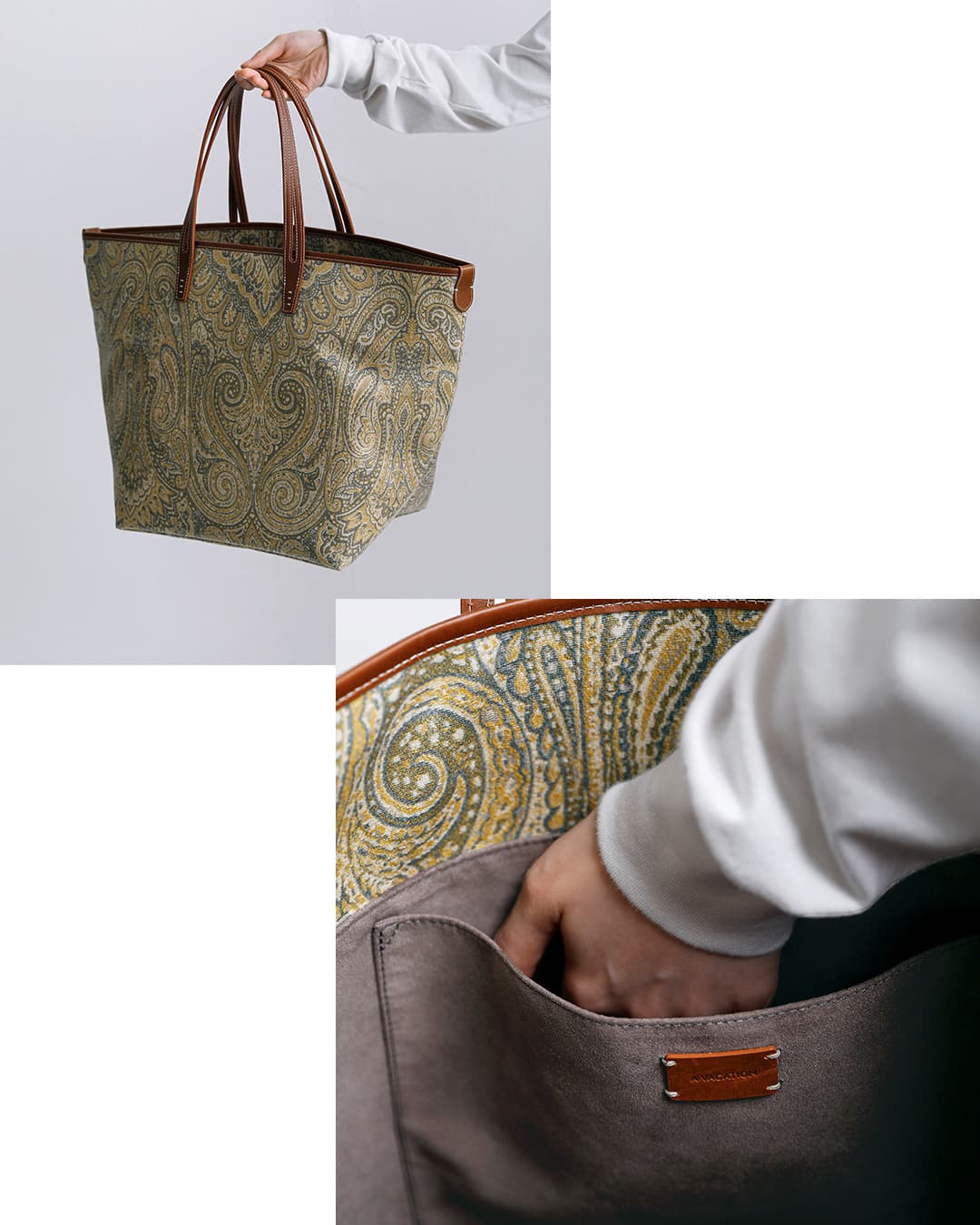 A VACATIONペイズリー トート バッグ ROAM 26ss-a116