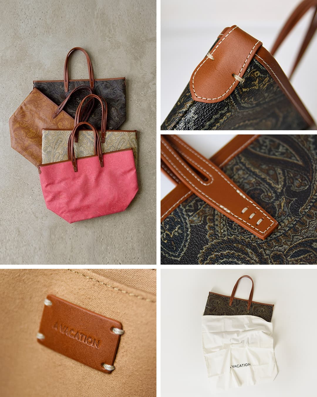 A VACATIONペイズリー トート バッグ ROAM 26ss-a116