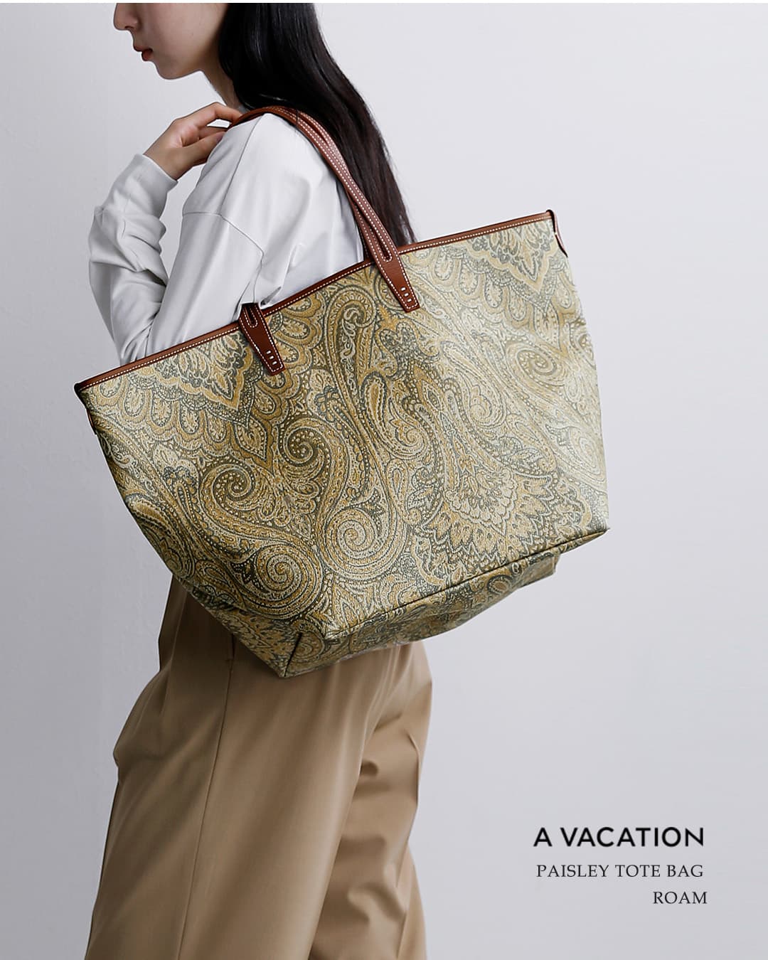 A VACATIONペイズリー トート バッグ ROAM 26ss-a116