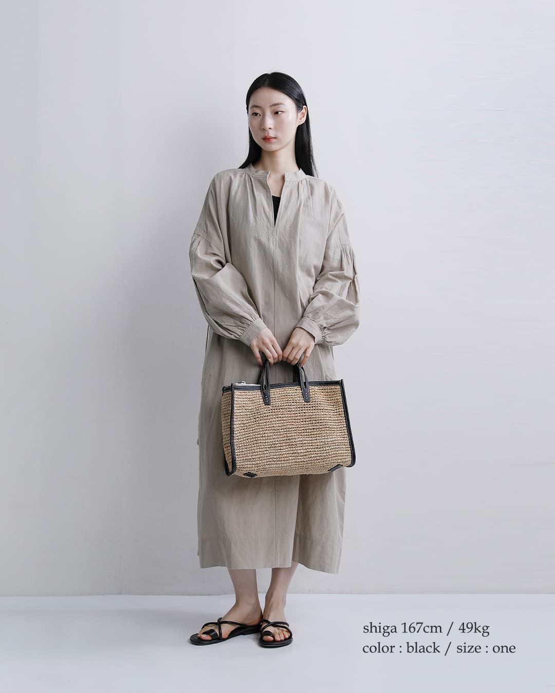 A VACATION(ア ヴァケーション)ラフィア 2way ショルダーバッグ BREAD M RFA 26ss-a120