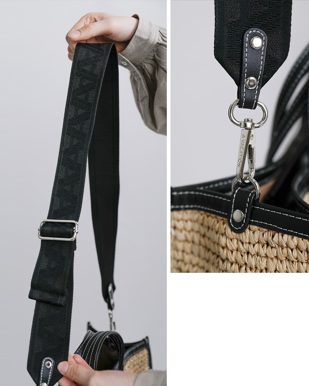 A VACATION(ア ヴァケーション)ラフィア 2way ショルダーバッグ BREAD M RFA 26ss-a120