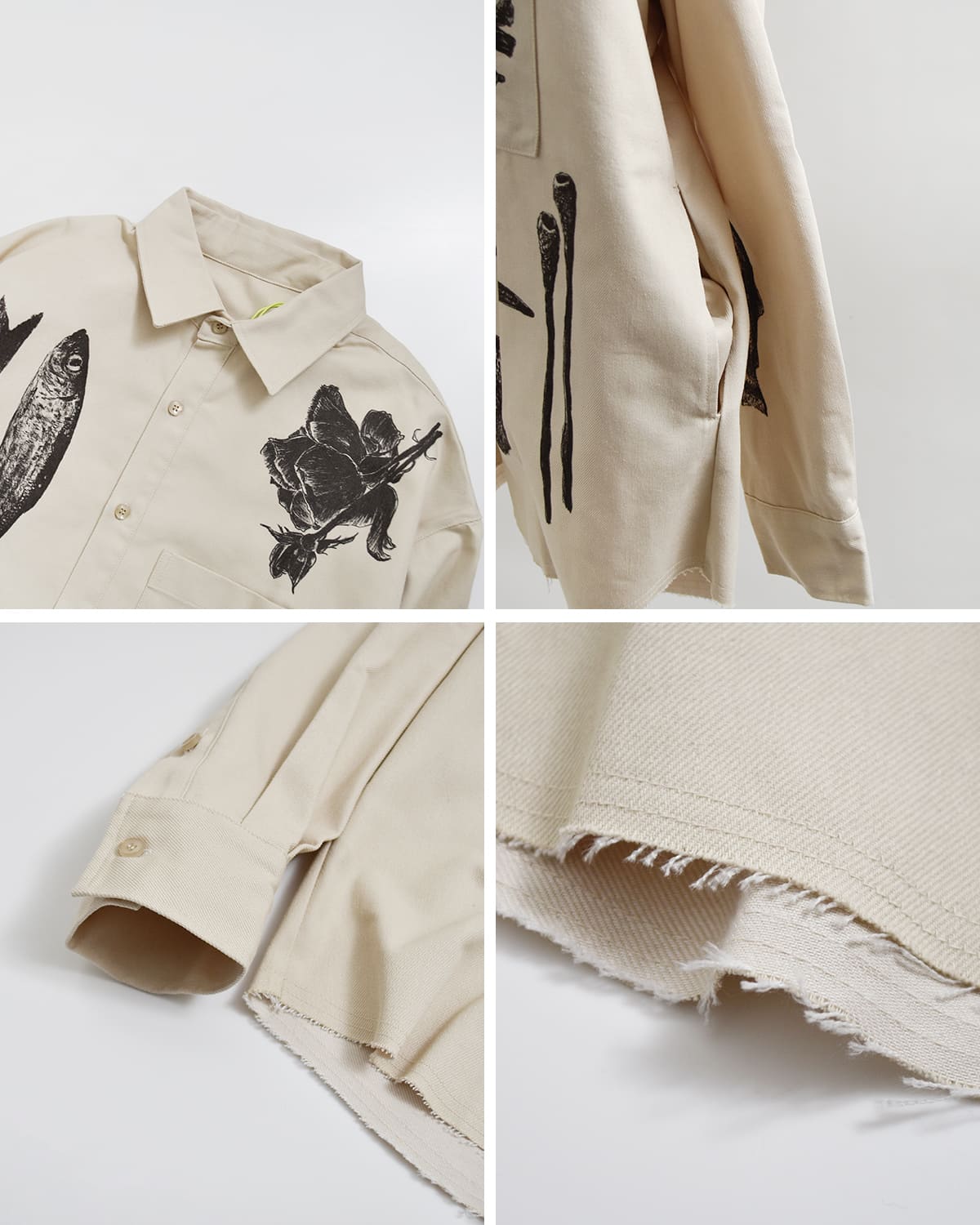 FLOWER(フラワー)コットンクリーチャーシャツ “Creatures shirt” 26ssf002