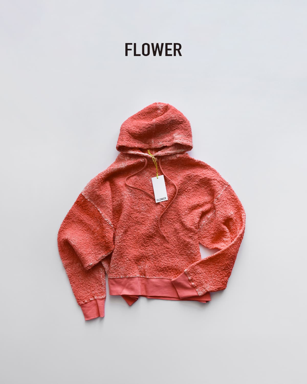 FLOWER(フラワー)シャーリング プリント フーディ “Shirring print foodie”26ssf005