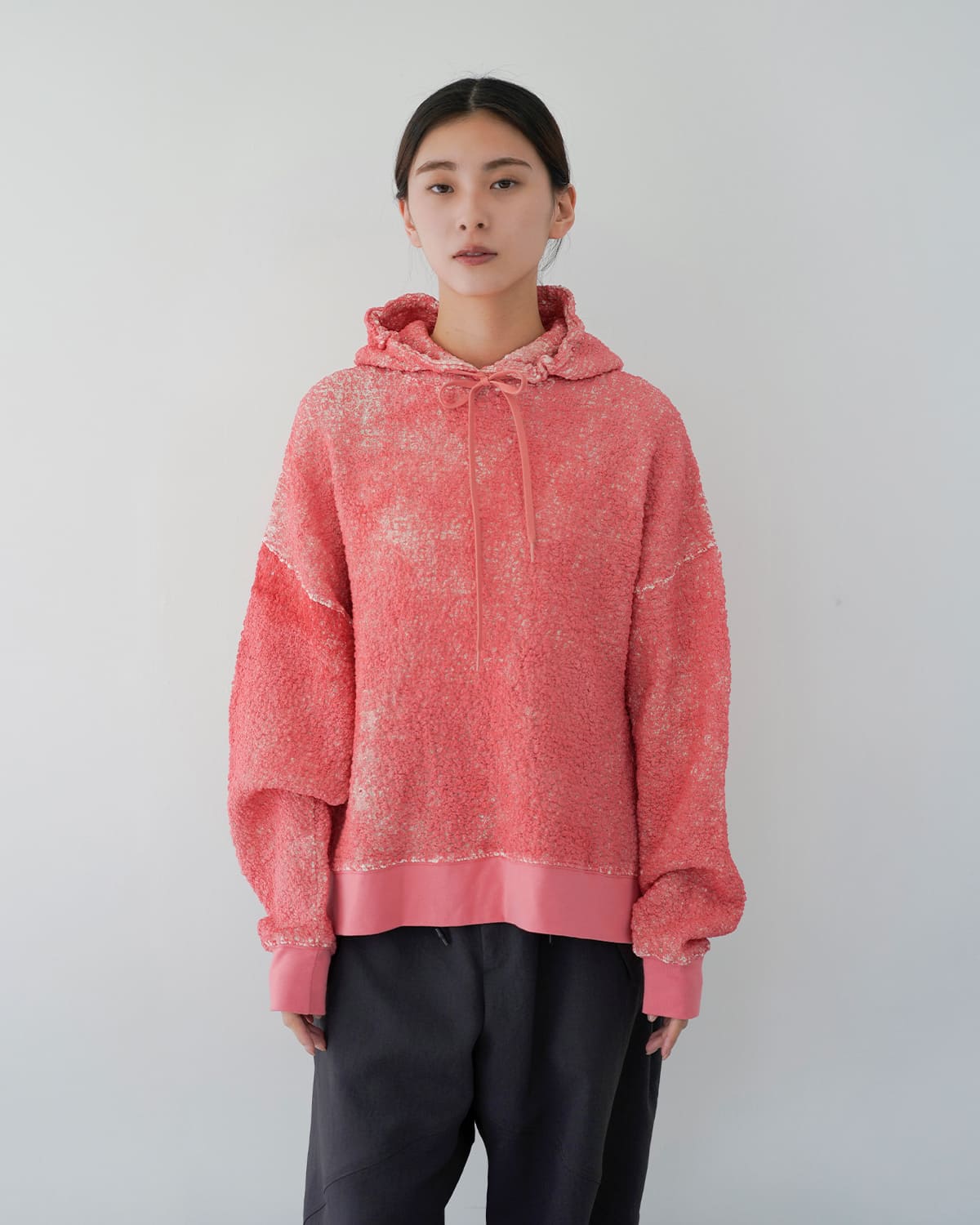 FLOWER(フラワー)シャーリングプリントフーディ “Shirring print foodie” 26ssf005